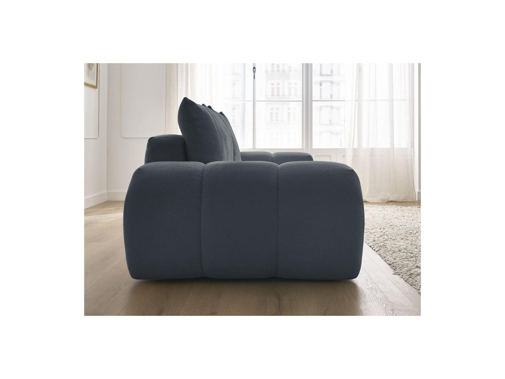 Everest - Sofá recto convertible con arcón - Tejido texturizado - 2 cojines