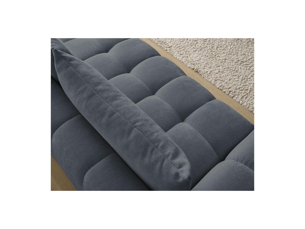 Everest - Sofá recto convertible con arcón - Tejido texturizado - 2 cojines