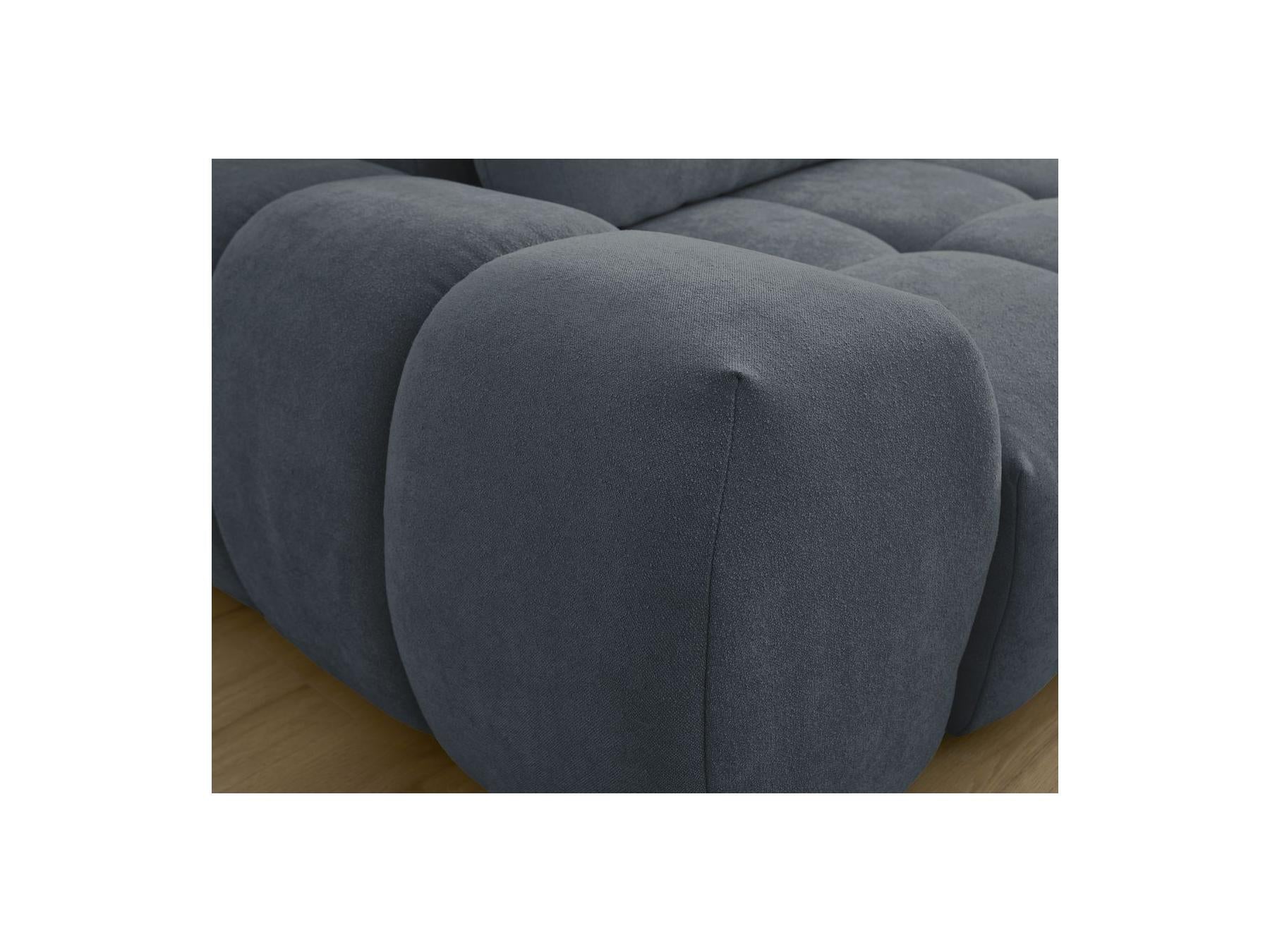 Everest - Sofá recto convertible con arcón - Tejido texturizado - 2 cojines