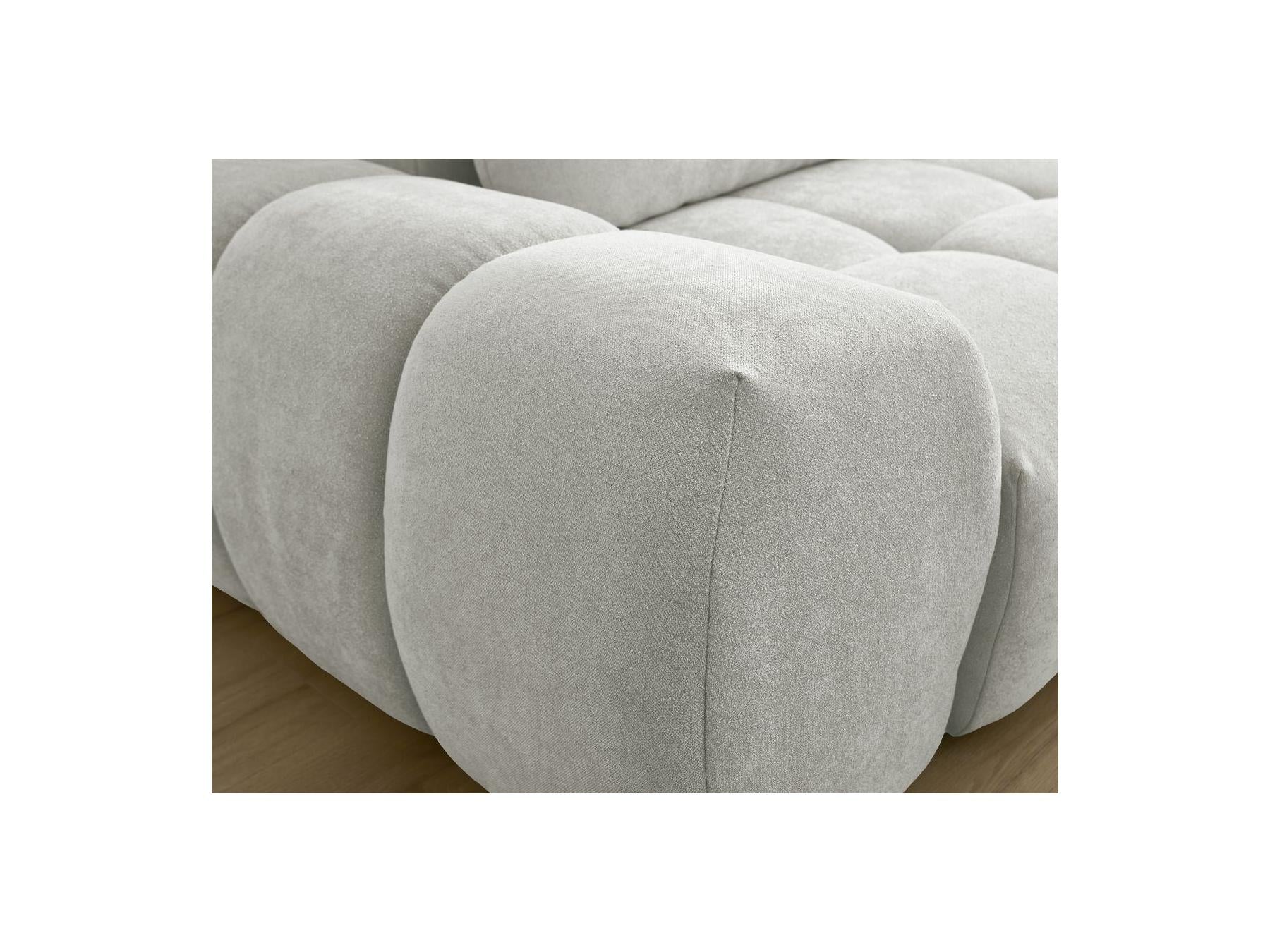 Everest - Sofá recto convertible con arcón - Tejido texturizado - 2 cojines