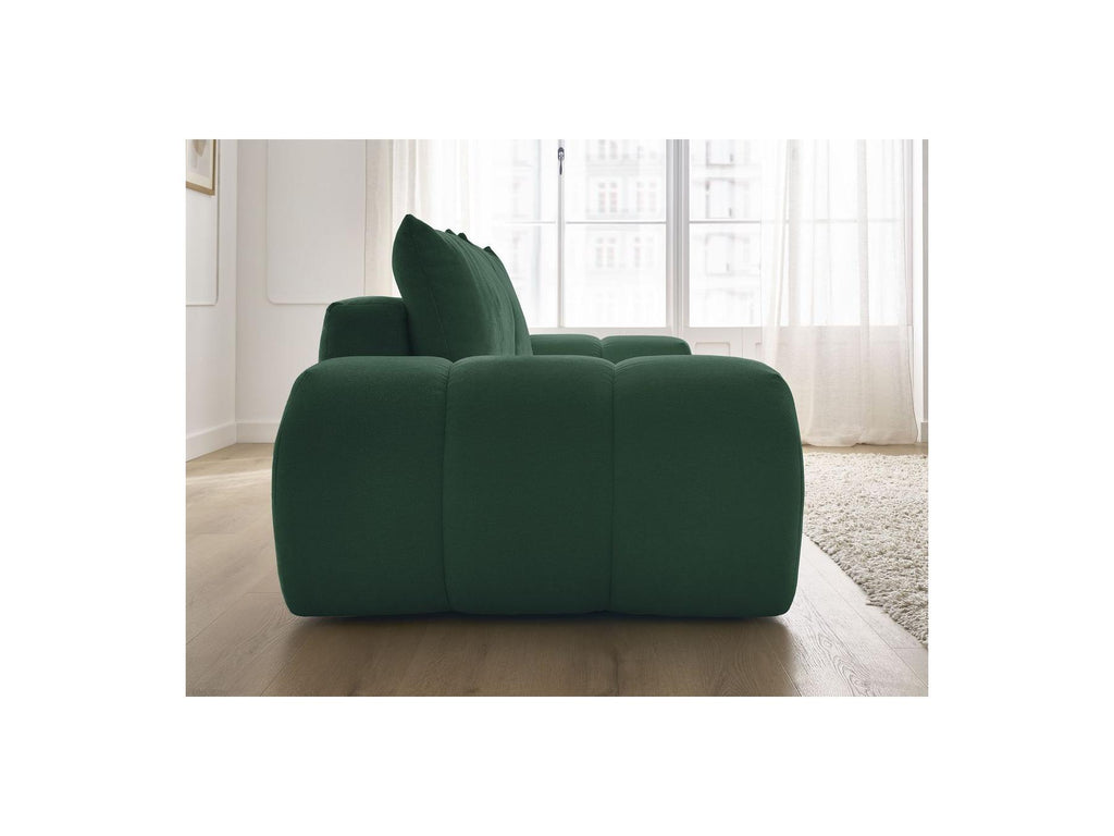 Everest - Sofá recto convertible con arcón - Tejido texturizado - 2 cojines