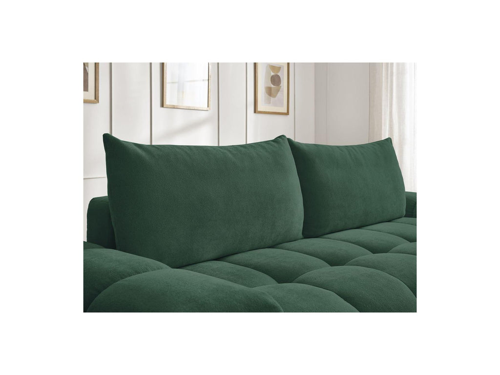 Everest - Sofá recto convertible con arcón - Tejido texturizado - 2 cojines