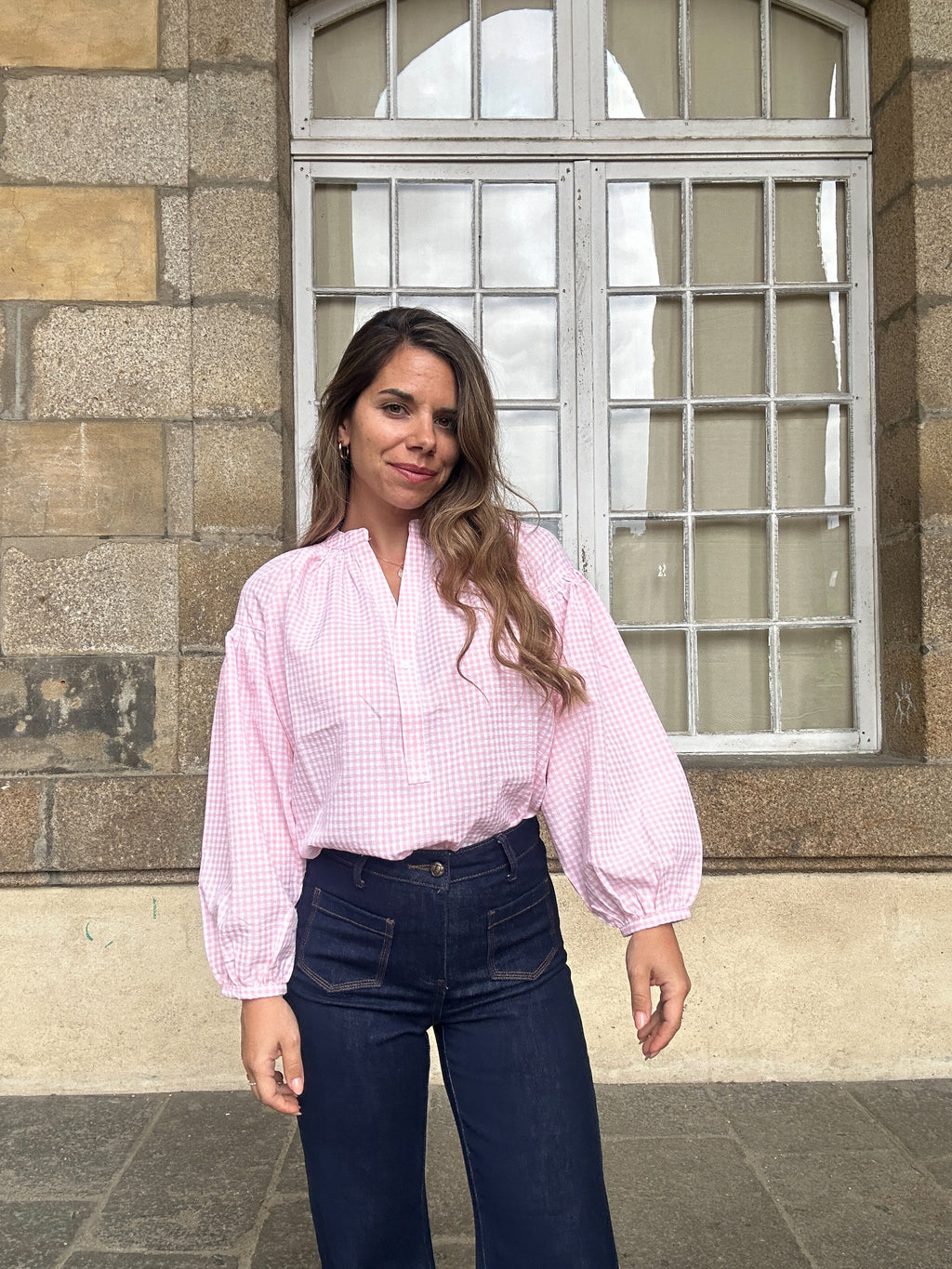 Clothilde light pink blouse