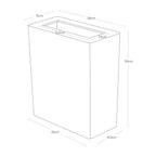 Rectangular Waste Bin - Rin - Black