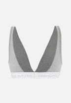 Soutien-Gorge Triangle Sans Armature Séduisante En Coton - Gris Chiné