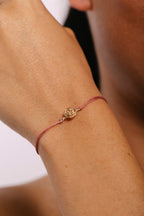 Bracelet Cordon Rosa - Rose