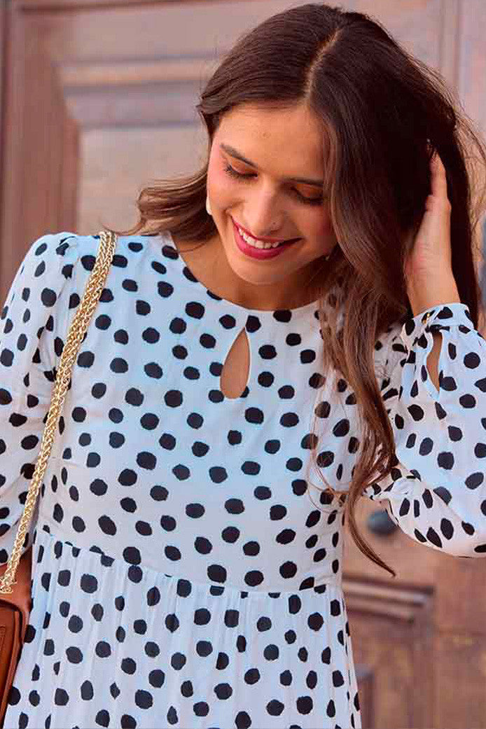 Vestido Pétia Lunares Negro