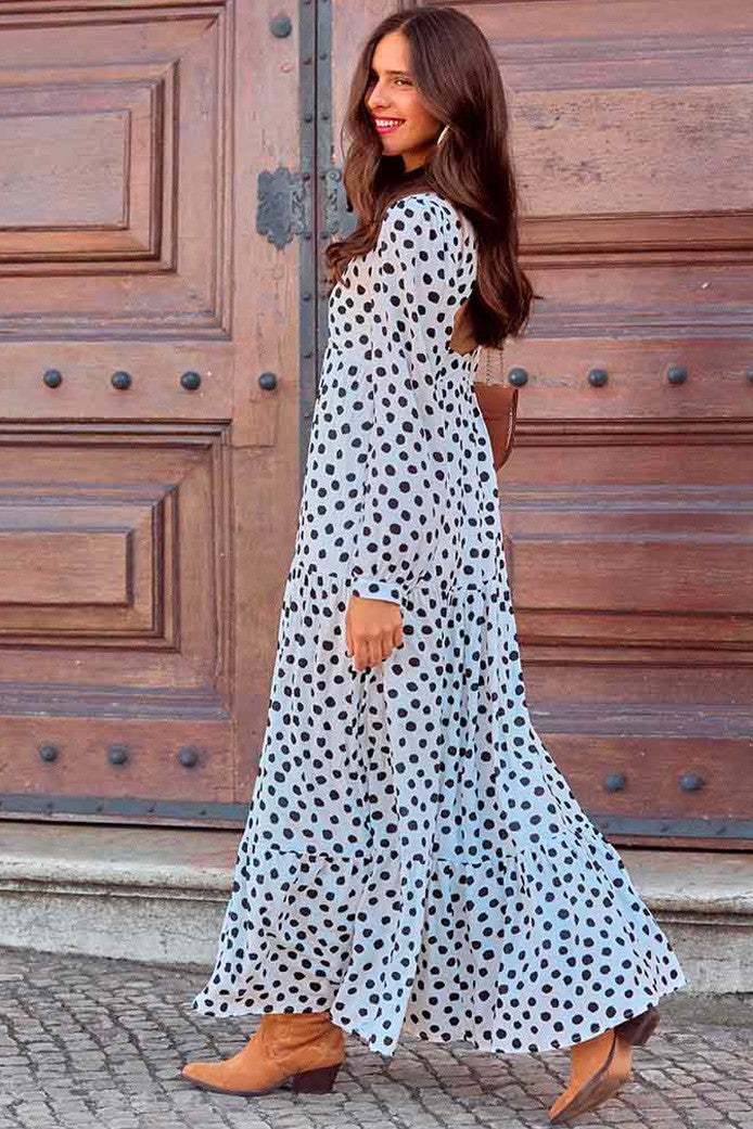 Vestido Pétia Lunares Negro