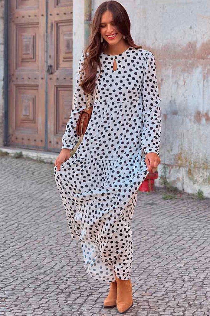 Vestido Pétia Lunares Negro