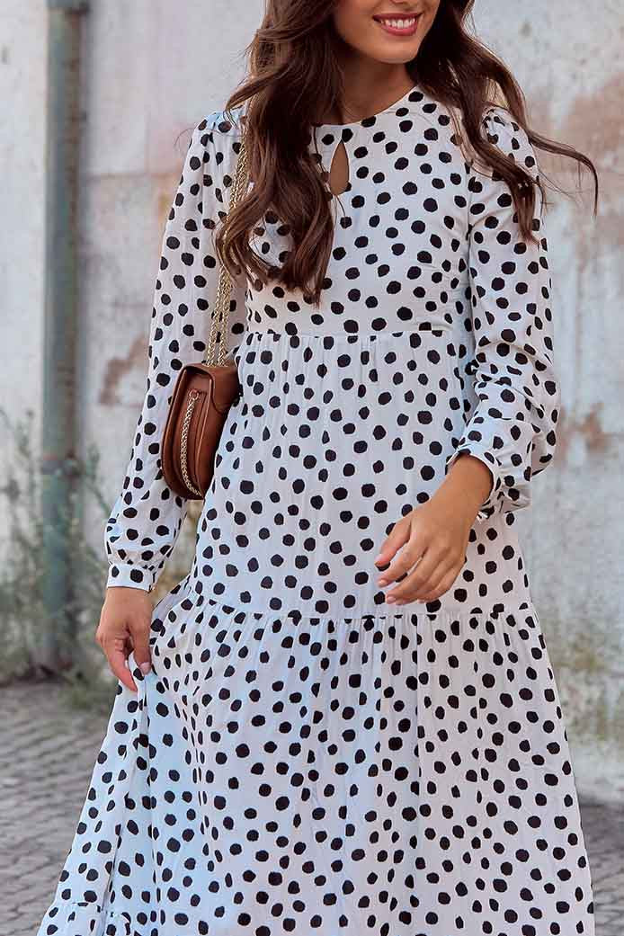 Vestido Pétia Lunares Negro
