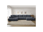 Everest - Panoramic Sofa Bed with Storage - Textured Fabric - Right-Hand Corner - 6 Cushions