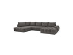 Everest - Panoramic Sofa Bed with Storage - Textured Fabric - Right-Hand Corner - 6 Cushions