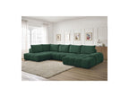 Everest - Panoramic Sofa Bed with Storage - Textured Fabric - Right-Hand Corner - 6 Cushions