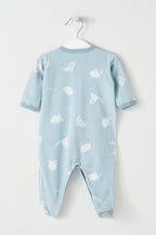 Sleepsuit - Blue And White - Baby Boy