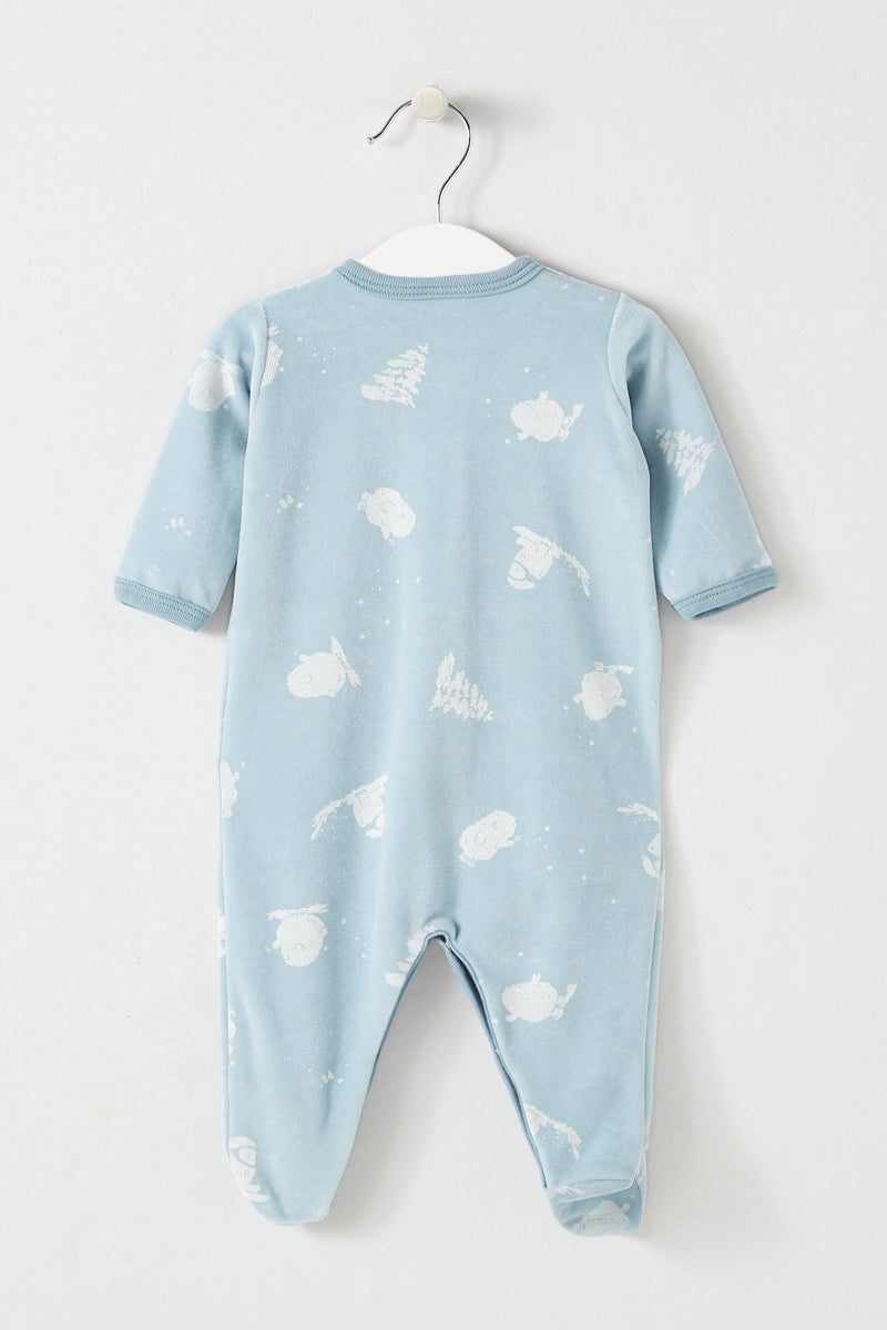 Sleepsuit - Blue And White - Baby Boy