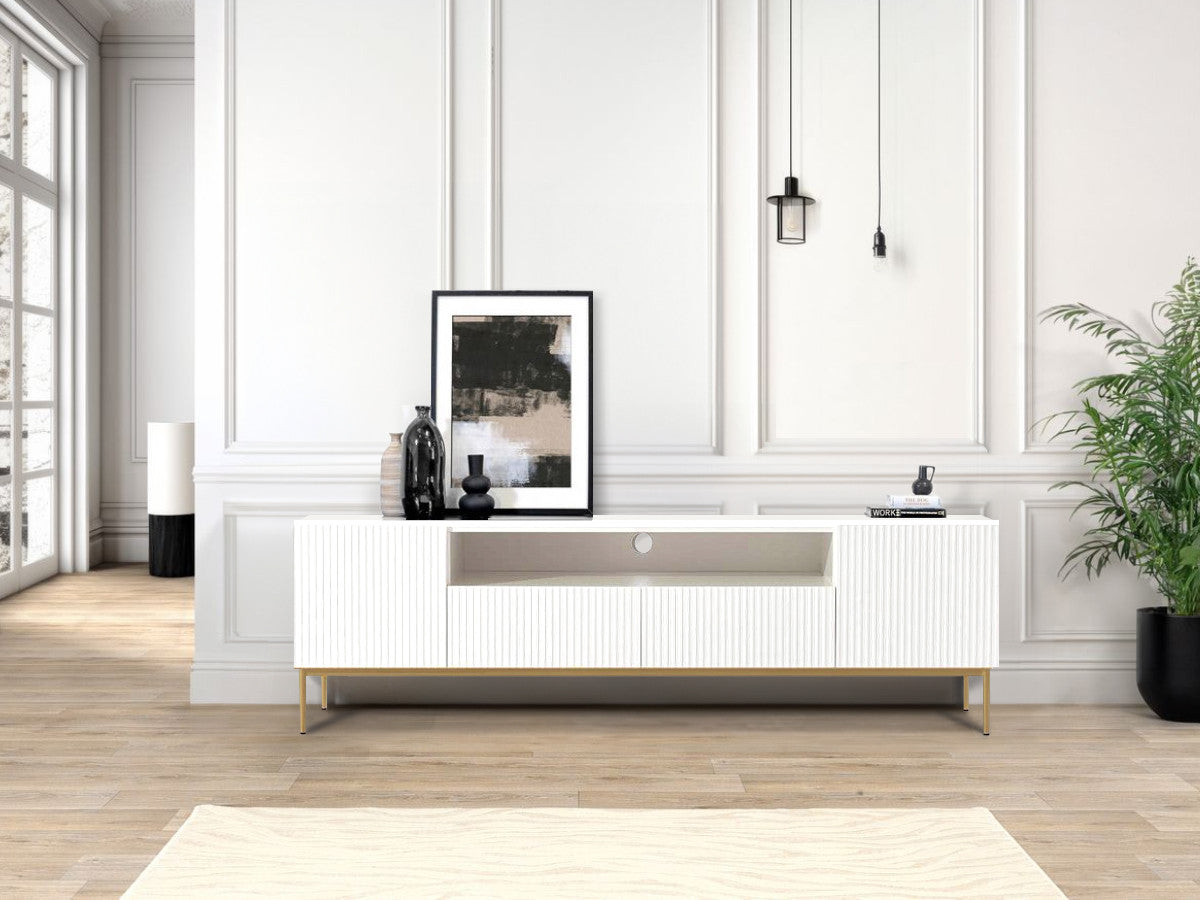 Kasha - Mueble de TV con nicho - Patas doradas