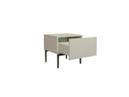 Kasha - Set of 2 Bedside Tables with Drawer - Black Legs