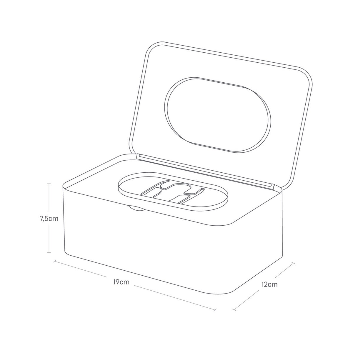 Caja Para Toallitas Húmedas - Blanco