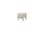 Kasha - Set of 2 Bedside Tables with Drawer - Black Legs