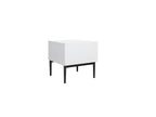 Kasha - Set of 2 Bedside Tables with Drawer - Black Legs