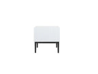 Kasha - Set of 2 Bedside Tables with Drawer - Black Legs