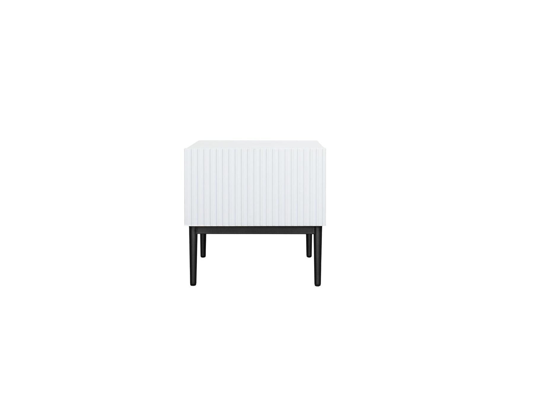 Kasha - Set of 2 Bedside Tables with Drawer - Black Legs