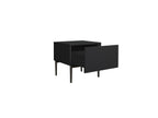 Kasha - Set of 2 Bedside Tables with Drawer - Black Legs