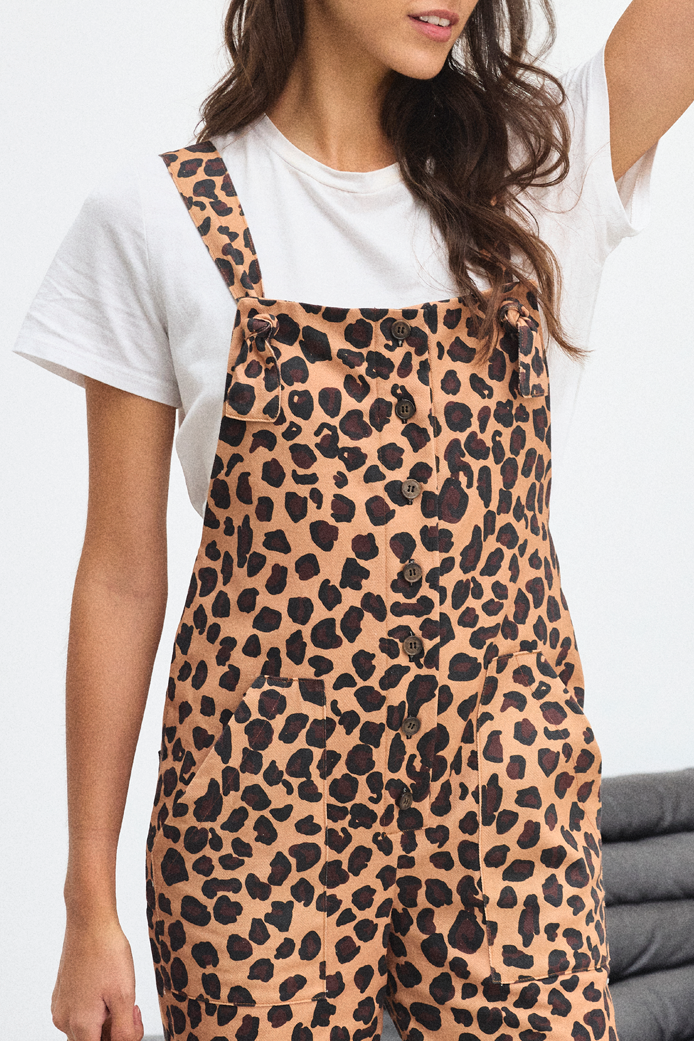 Maïté Léopard Dungaree