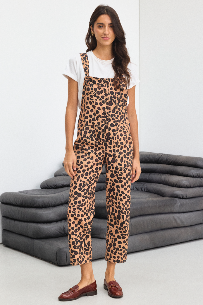 Maïté Léopard Dungaree