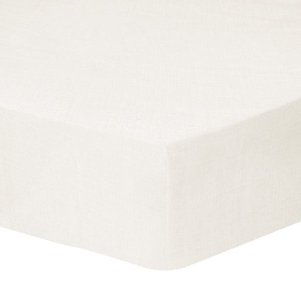 Sábana Bajera - Lino Liso - 100% Lino Lavado - Blanco Roto