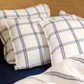 Blanc Cerise – Simplement Gaufré - Örngott - Våfflat - Carreau Bleu Jean