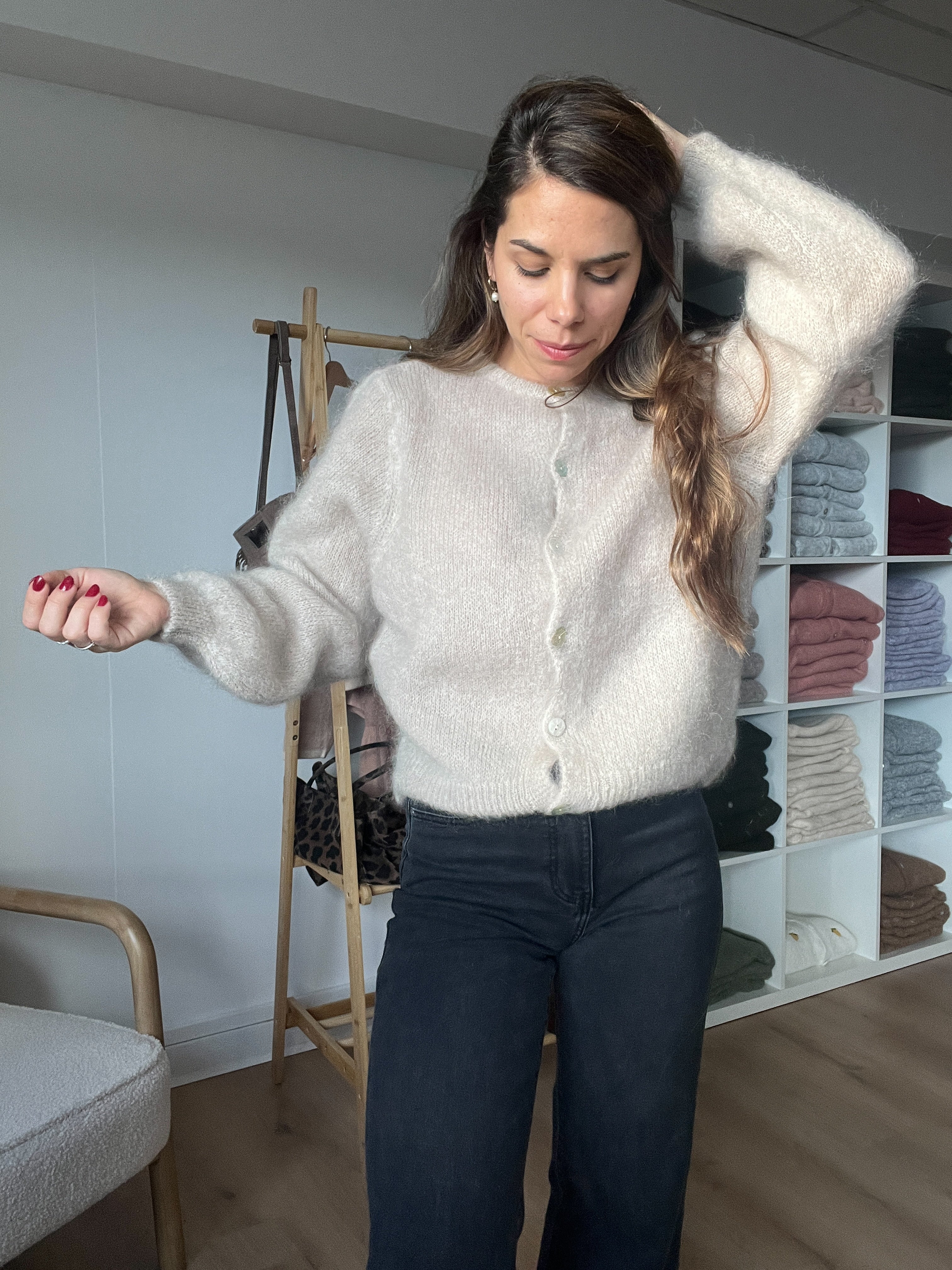 Maille en laine Bianca taupe