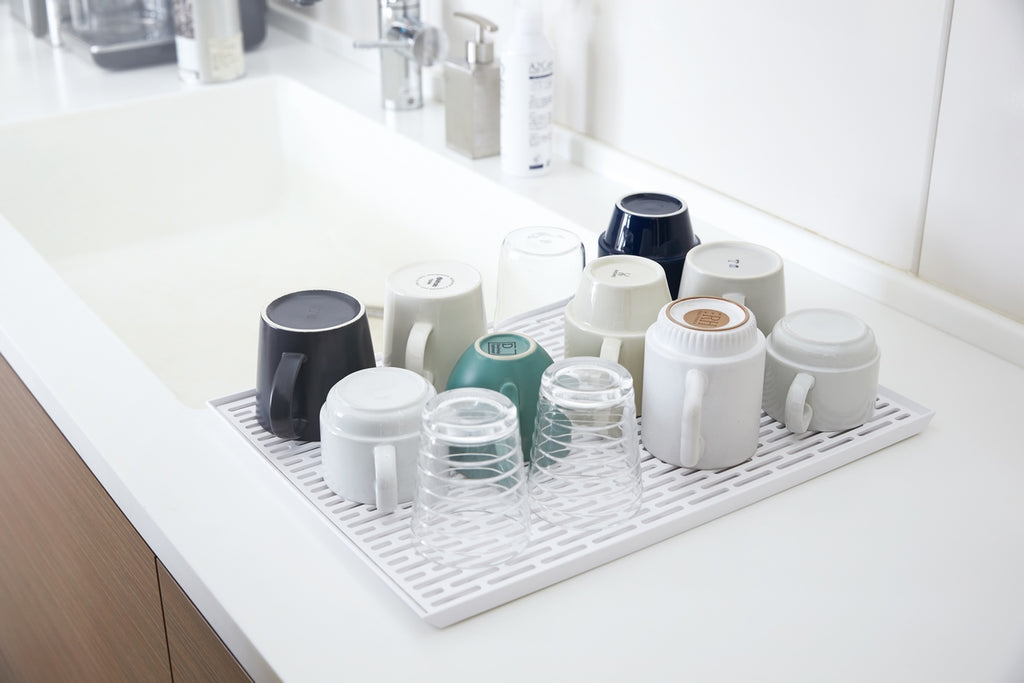 Glass & Mug Draining Rack - Tower - White