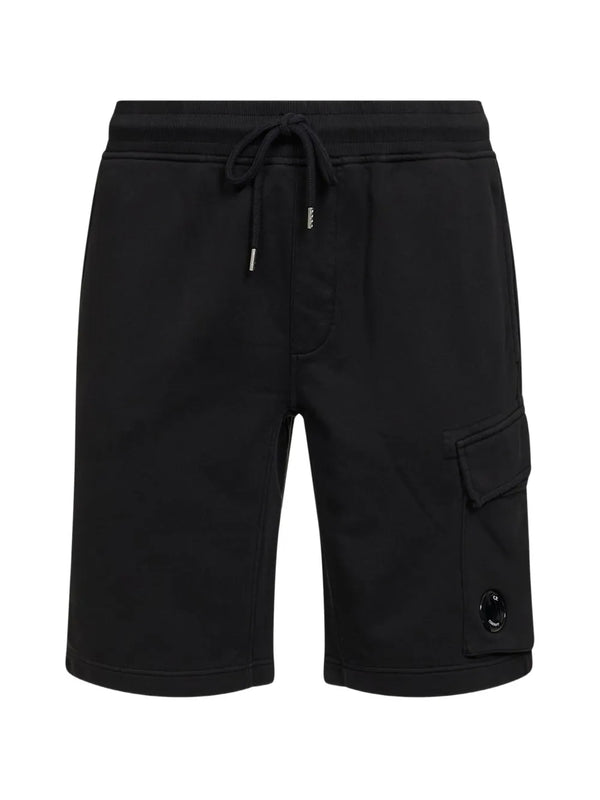 CP Company - Ribbed Cargo Shorts with Elastic Waist – Black