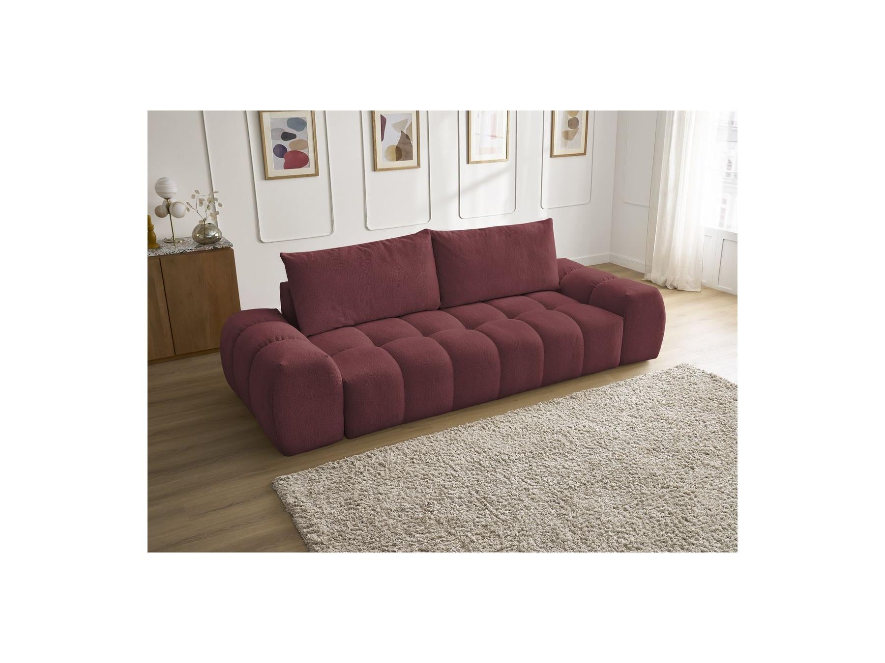 Everest - Fixed 3-Seater Straight Sofa - Flecked Fabric - 2 Cushions