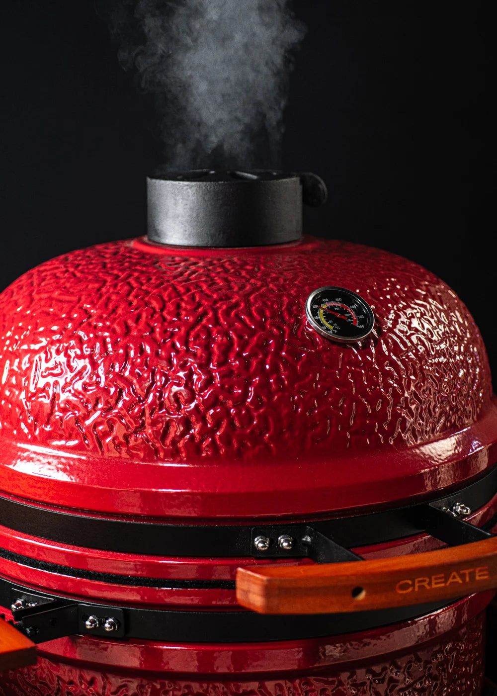 Barbecue Kamado - Barbecue Fumoir En Céramique - 21" - Rouge