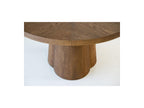 Sugiton - Mesa de comedor redonda extensible de 130 a 180 cm con chapa de roble macizo