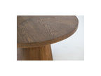 Sugiton - Mesa de comedor redonda extensible de 130 a 180 cm con chapa de roble macizo