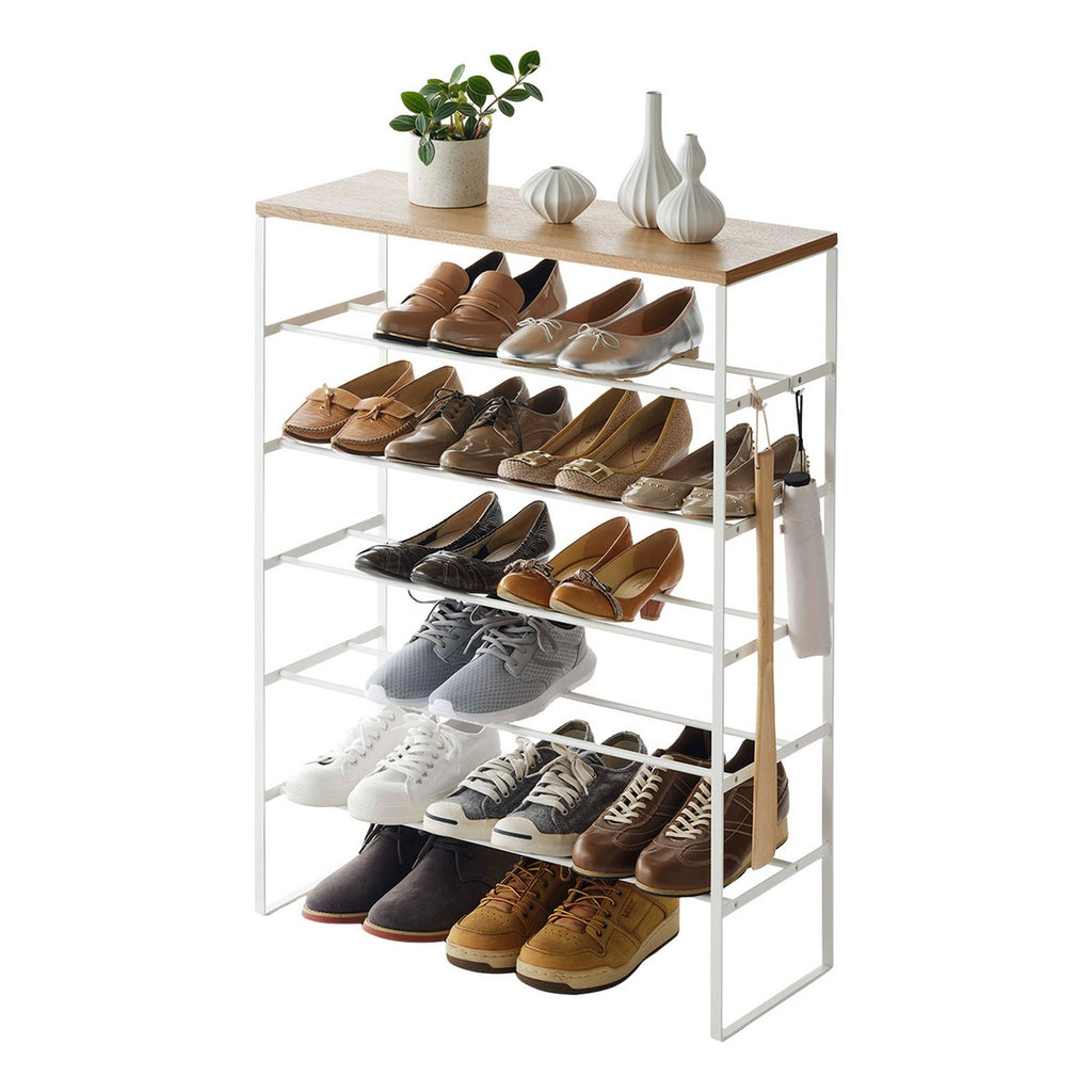 6-Tier Shoe Rack - White