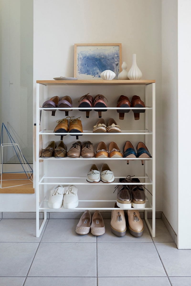 6-Tier Shoe Rack - White