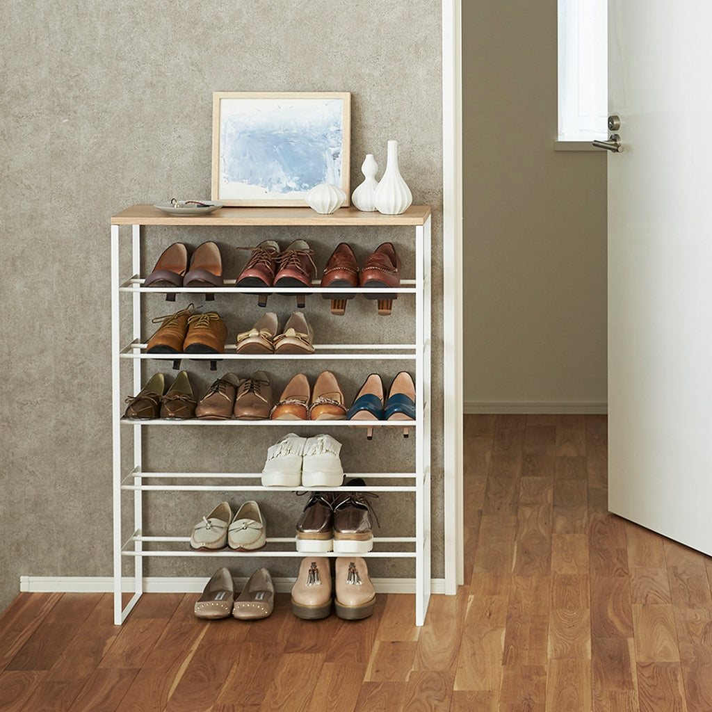 6-Tier Shoe Rack - White