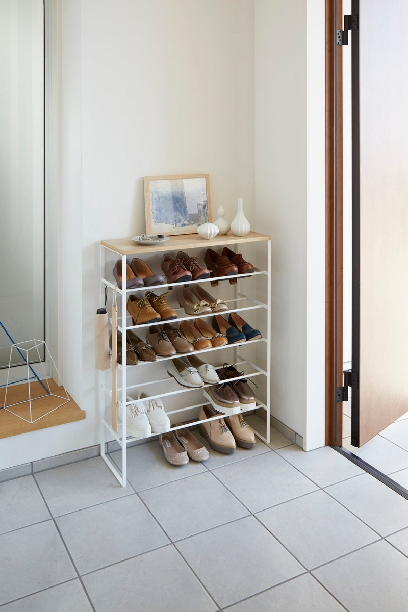 6-Tier Shoe Rack - White