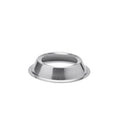 De Buyer – Pied Pour Bassine Demi-Sphérique - Inox - Argent, rond de serviette en métal argenté, vue de face sur fond blanc