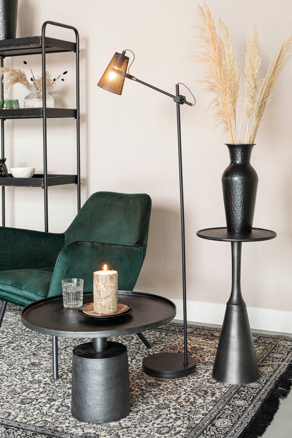 Noah - Table D'Appoint - Aluminium - Noir Antique