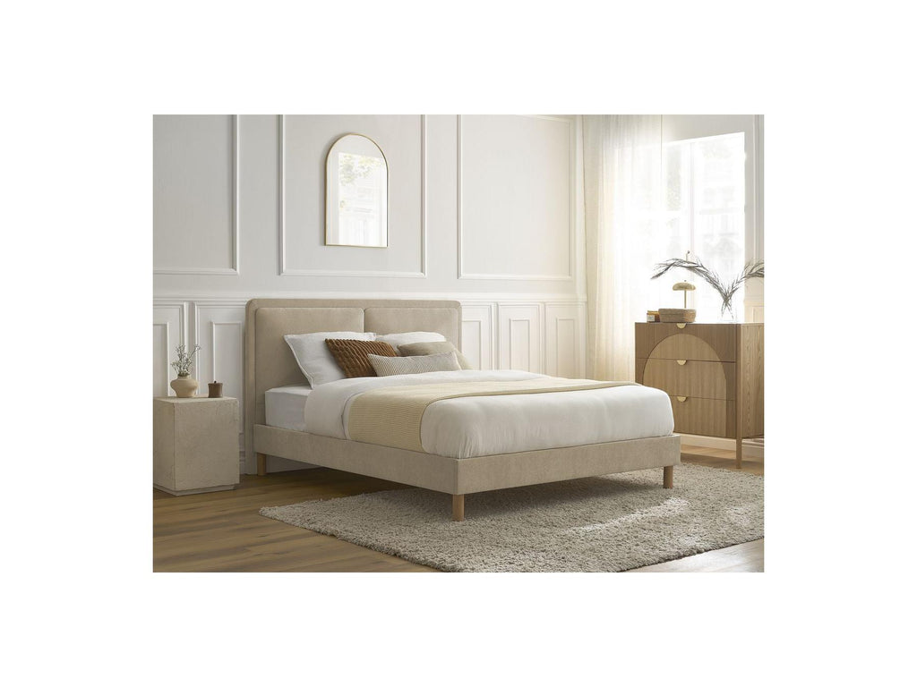 Cama Con Lamas Macizas - Mara - Tejido Texturizado