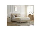 Cama Con Lamas Macizas - Mara - Tejido Texturizado