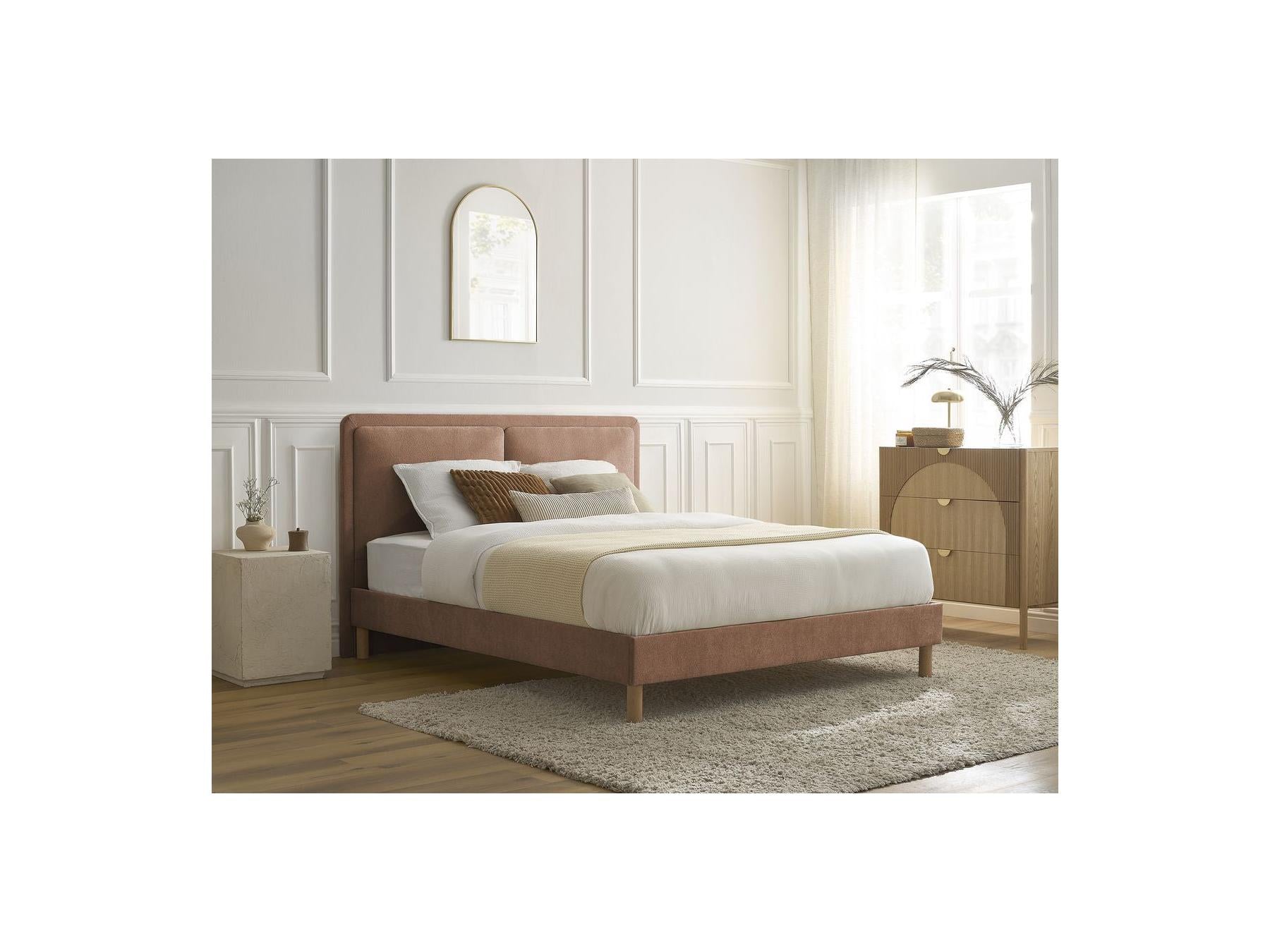 Cama Con Lamas Macizas - Mara - Tejido Texturizado