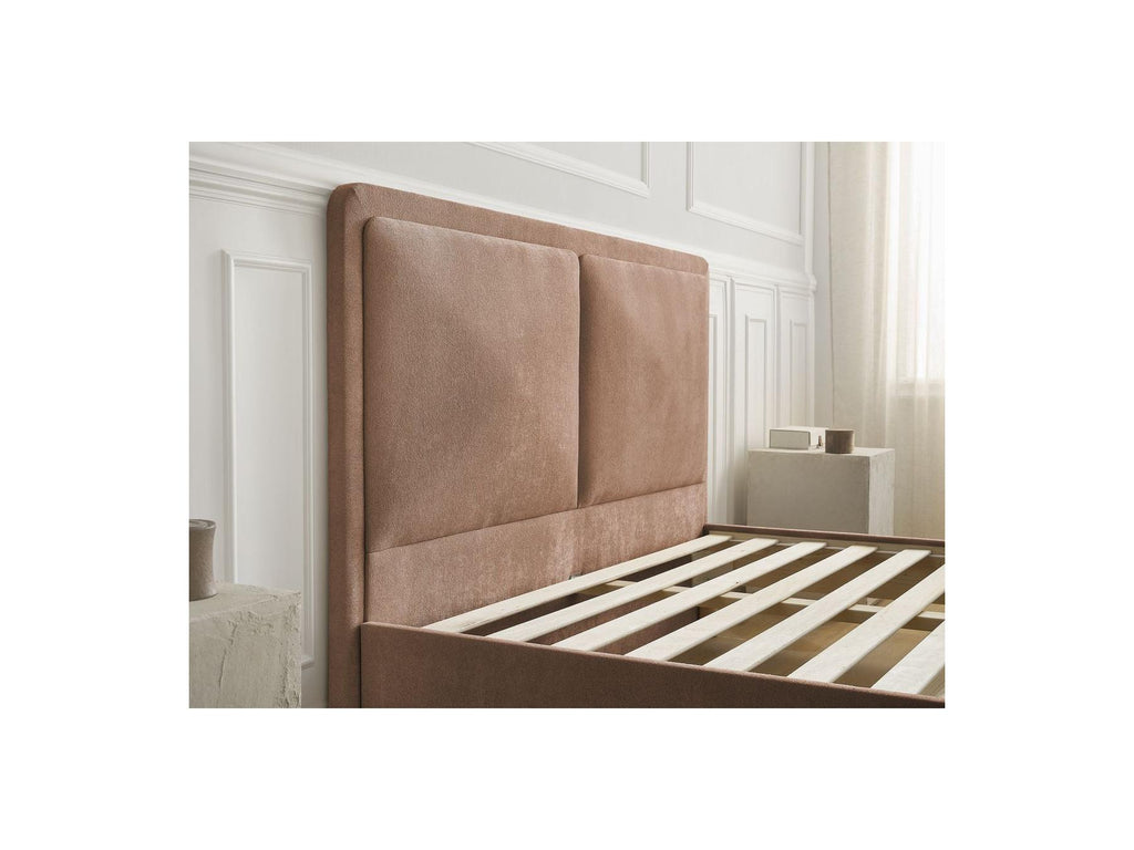 Cama Con Lamas Macizas - Mara - Tejido Texturizado
