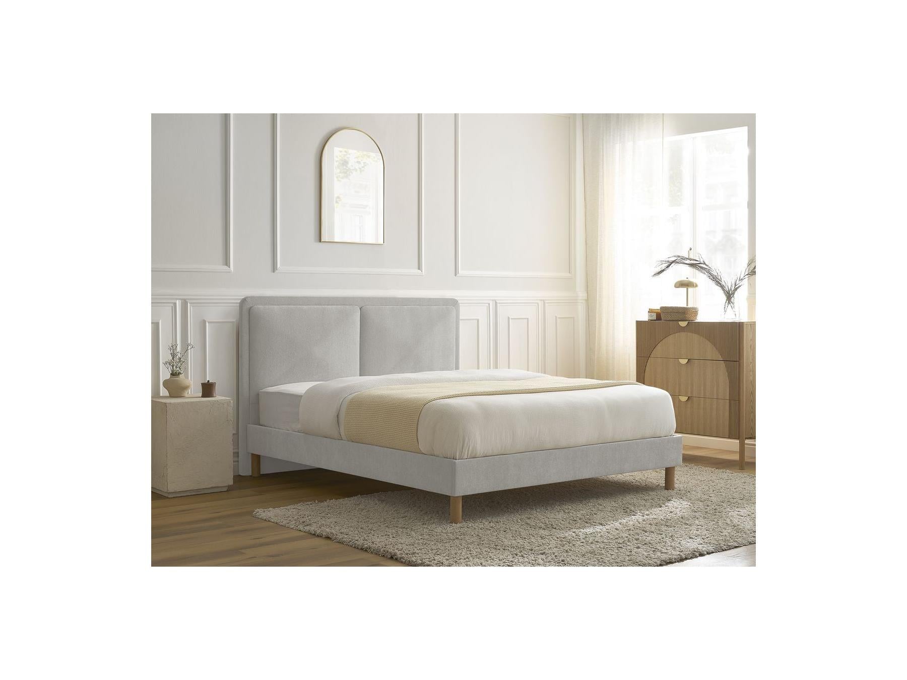 Cama Con Lamas Macizas - Mara - Tejido Texturizado