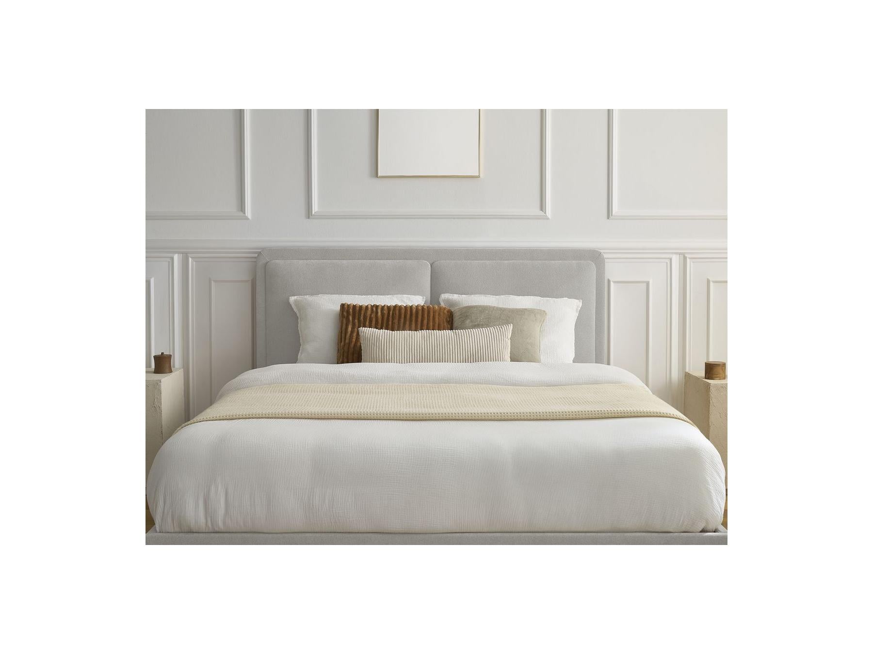 Cama Con Lamas Macizas - Mara - Tejido Texturizado